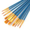 10Pcs/Lot Multi-functional Watercolor Brush Pearlescent Plastic Rod Nylon Hair Hook Line Gouache Oil Brush School Art Supplies 2