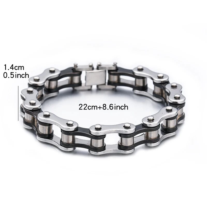 الفولاذ المقاوم للصدأ السائق سلسلة سوار رجالي سوار...