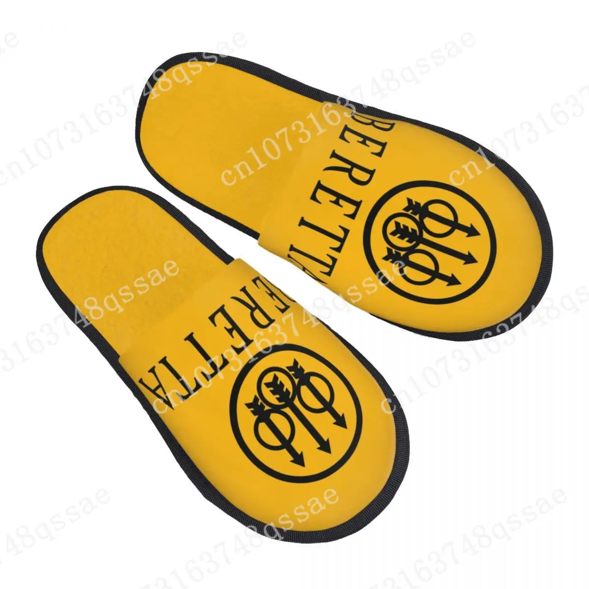 

Beretta Logo Comfort Scuff With Memory Foam Slippers Women Military Gun Hotel House Shoes