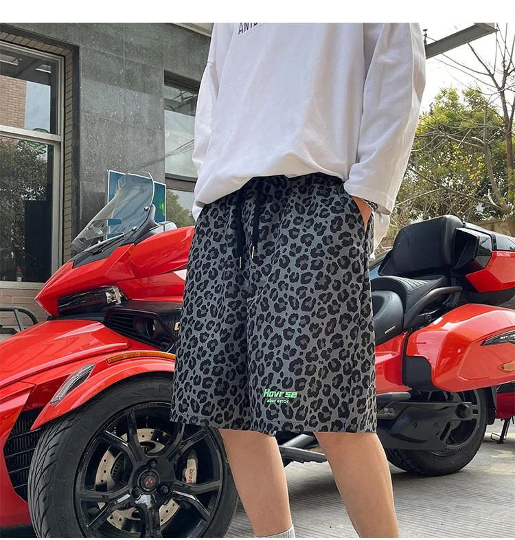 Women's casual leopard print sportswear shorts for everyday wear7