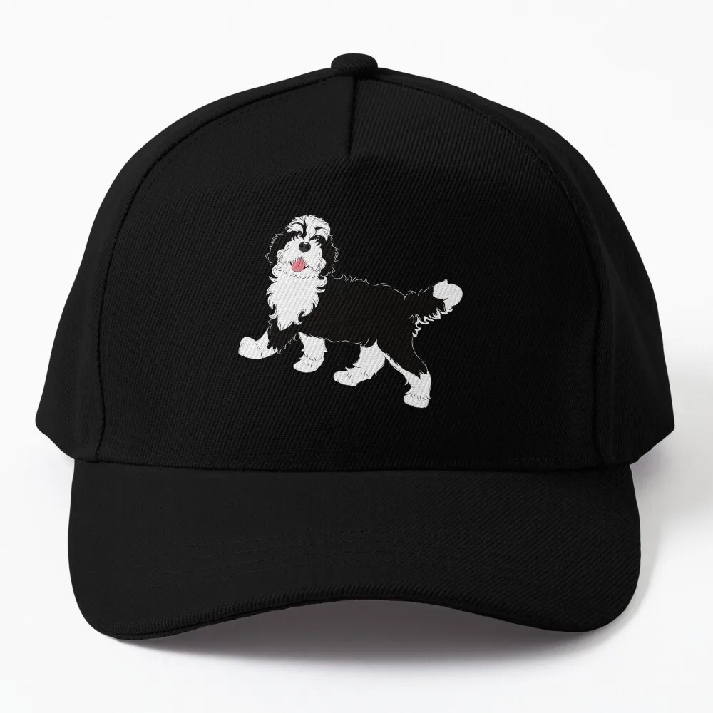 

Black and White Bernedoodle Baseball Cap Beach Outing Golf Hat For Women Men'S