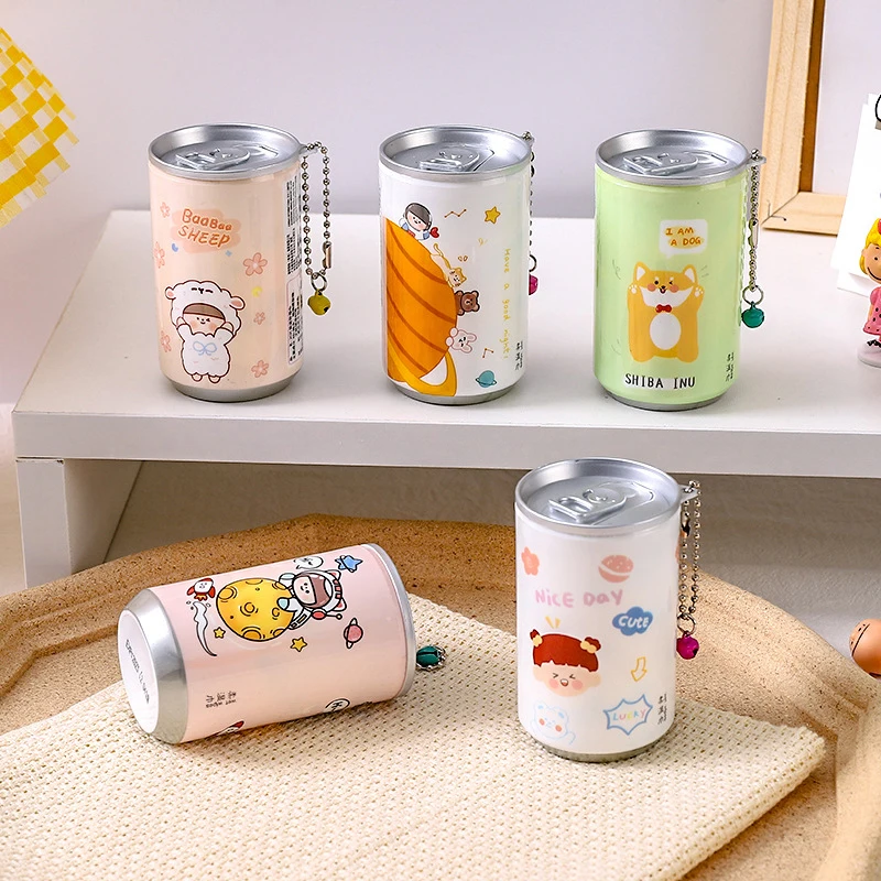 Canned Wet Wipes Portable Children Barreled Cans 30 Sheets Cleaning Cloths Creative Cartoon Chain Cute Small Bell