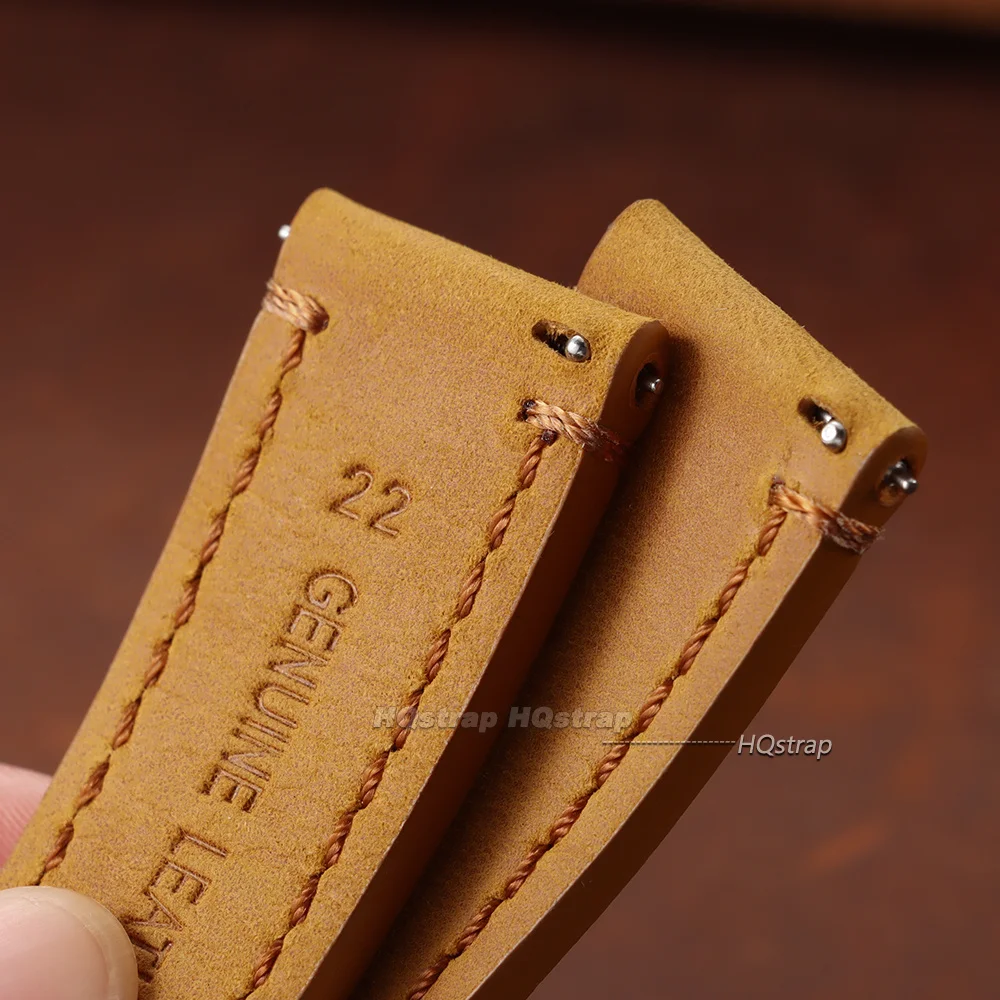 Premium Vintage Leather Watch Band – Universal Cowhide Strap with Quick Release