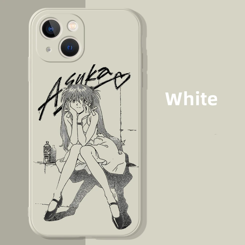 iphone 13 mini case cheap Asuka Evangelion Phone Case For iPhone 11 12 13 Pro MAX 6 6S 7 8 Plus XS 12 13 Mini X XR SE2020 New Japan EVA White Cover iphone 13 mini slim case