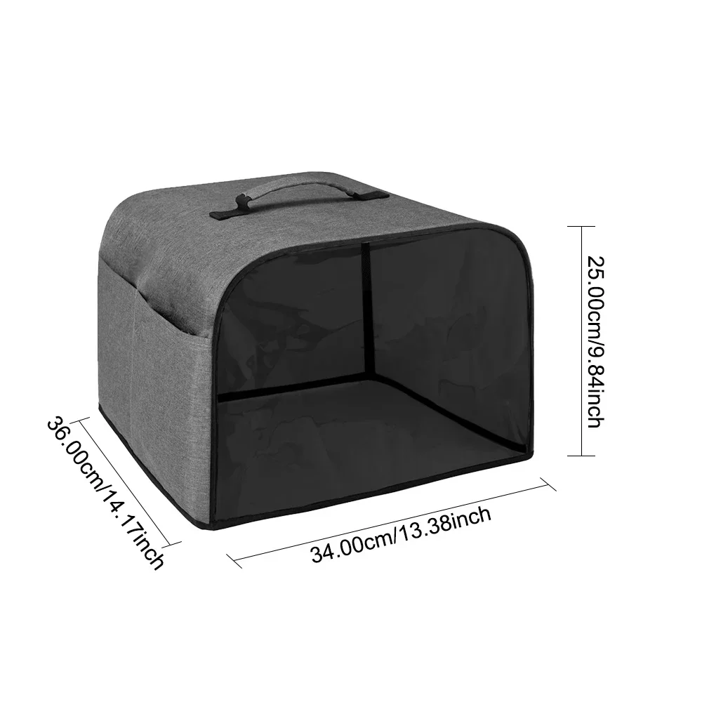 Air Fryer Hood For Grill Durable Kitchen Dust Cap With Storage Pockets Waterproof Household Grill Toaster Dust Cover SIKEZHAN air fryer hood