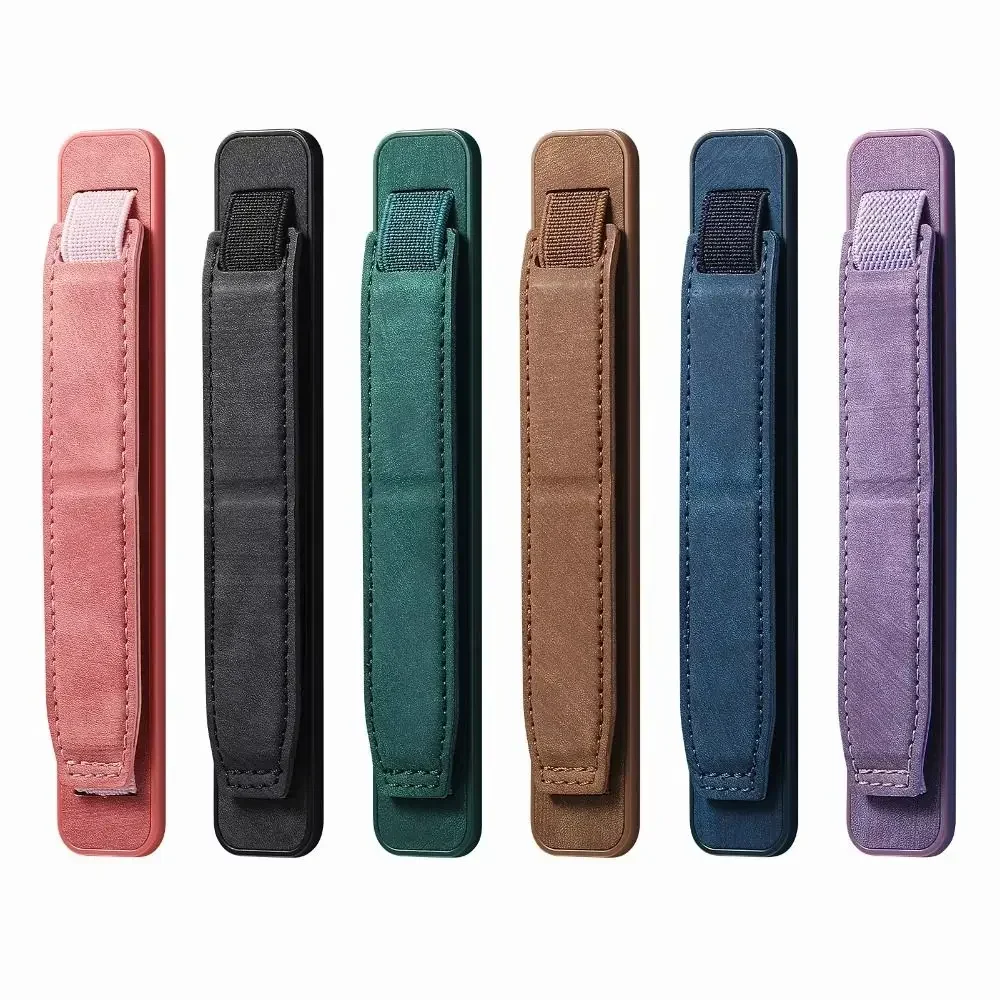 Stylish PU Leather Wristband Phone Grip & Telescopic Holder