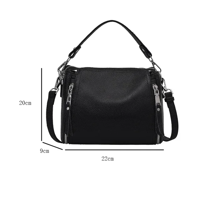 100% Genuine Leather Women Handbags Cowhide Fashion Women Shoulder Bag Luxury Ladies Messenger Bags High Quality Female Tote Bag 6