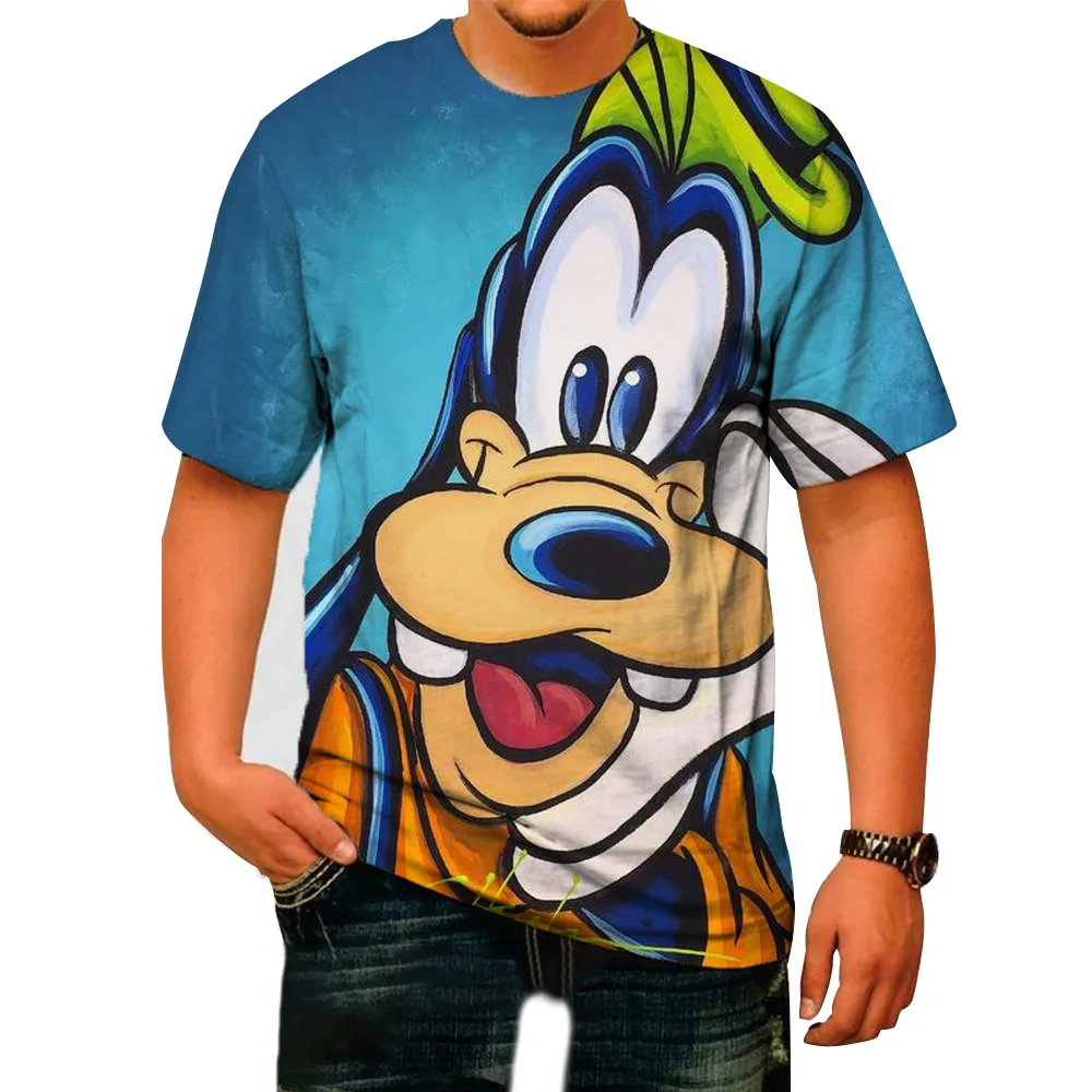 Disney Goofy Cartoon Print T-shirts Men Clothing Summer Fashion Casual Short Sleeve Cool T Shirt Harajuku Streetwear Tops Tee ﻿ 4