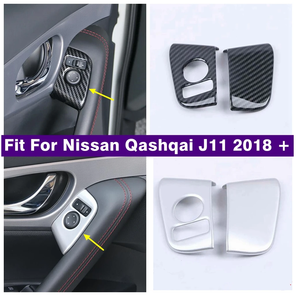 

Door Armrest Rearview Mirror Adjust Button Sequins Cover Trim Fit For Nissan Qashqai J11 2018 - 2022 Interior Accessories