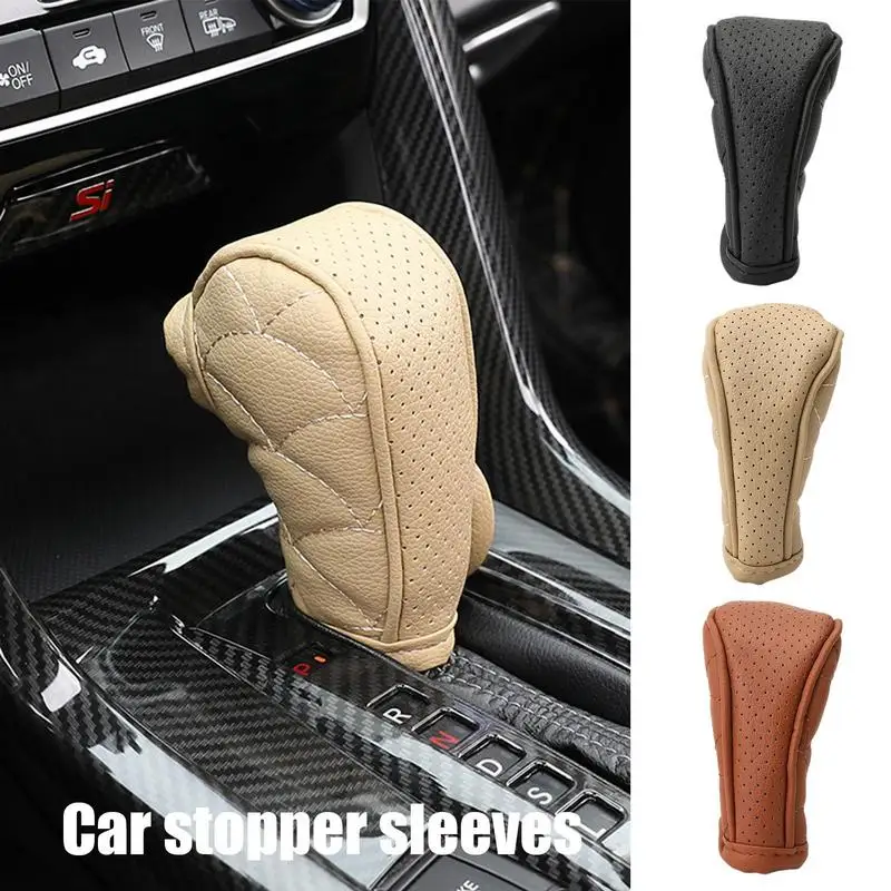 

Car Manual Gear Shift Cover Universal Leather Anti-Slip Shift Knob Protector Sleeve Gear Shift Grip Car Interior Accessories