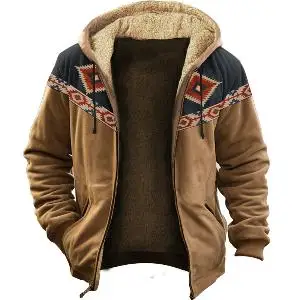 

Зимние винтажные парки, пальто с длинным рукавом, теплая куртка в богемном стиле с графическим принтом для мужчин и женщин, толстая верхняя одежда в винтажном стиле