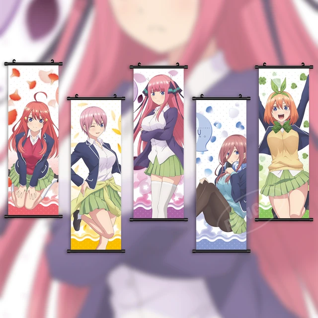 The Quintessential Quintuplets Anime Cartoon Characters Scroll Painting  Home Decor Anime Poster Waterproof 