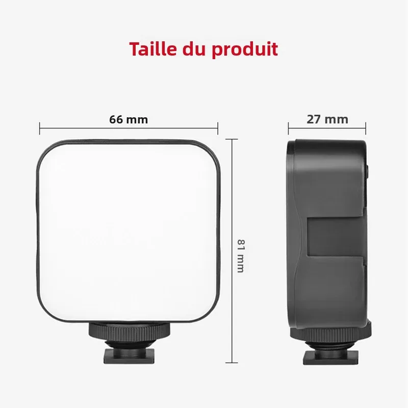 Lampe LED Rechargeable pour GoPro/DSLR - 49 perles, 3W, 3 niveaux