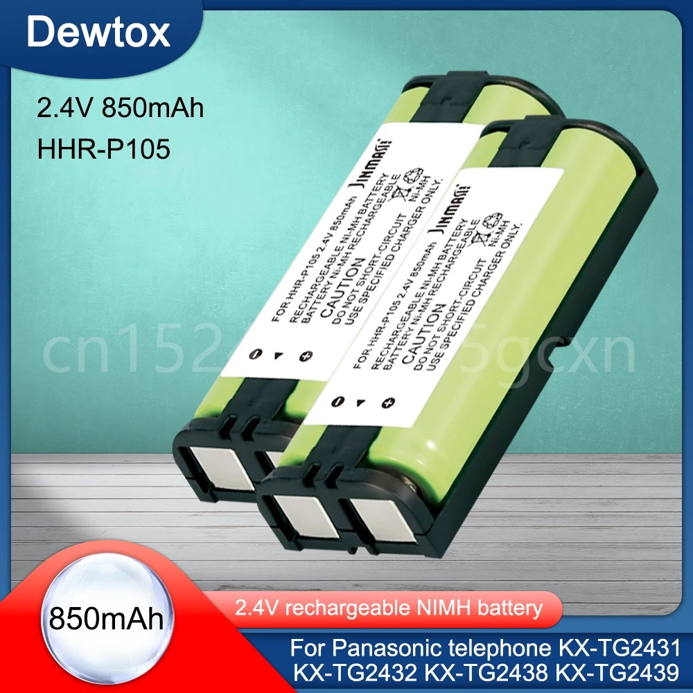 Batteria Ricaricabile Per Telefono Cordless Ni-Mh 2.4V 850Mah Per Panasonic Hhr-P105 Kx242 Kx2421 Kx-2422 Batt-105 Cph508