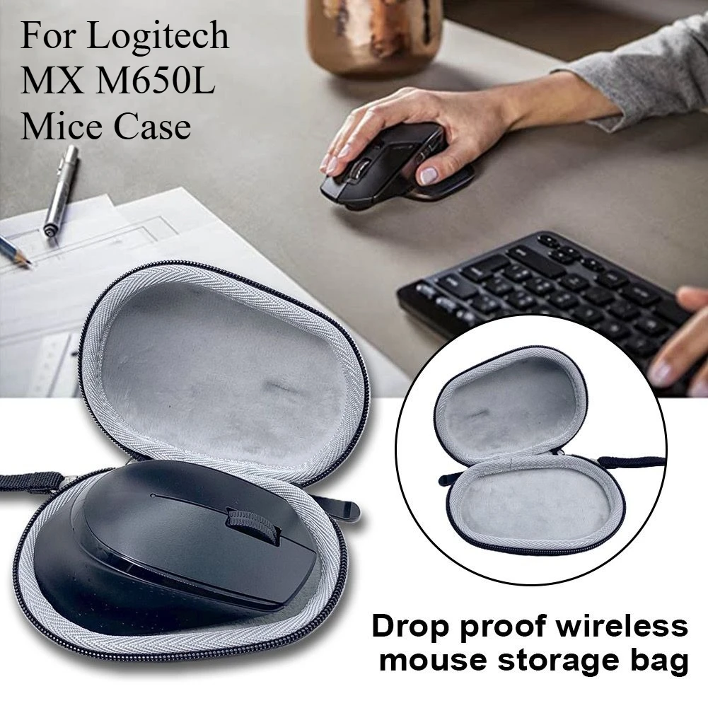 Logitech MX M650L용 - 무선 마우스 EVA 케이스 충격 방지 보관 파우치 및 내구성 있는 휴대용 가방