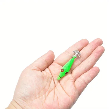 7 Stück/Packung 2,4g 5,5cm Leuchtende Tintenfisch-Jigs mit Lichtschirm und Edelstahlhaken, Angelköder für Tintenfisch, Garnelen und Oktopus – Detail 6
