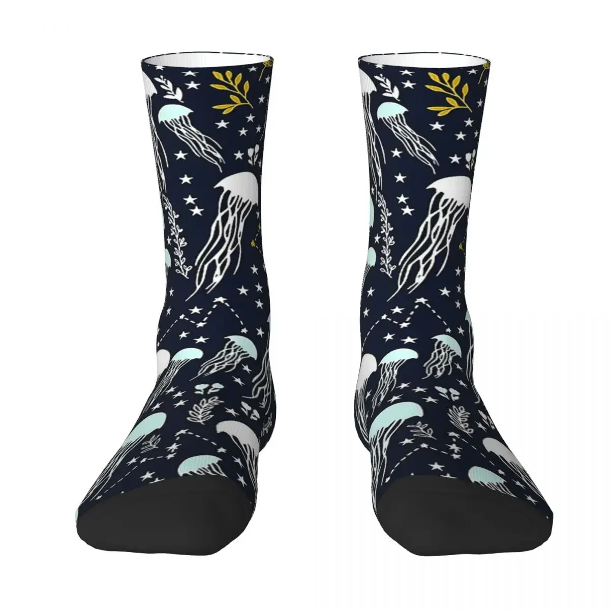 

All Seasons Crew Stockings Cute Jellyfish Socks Harajuku Funny Hip Hop Long Socks Accessories for Men Women Birthday Present