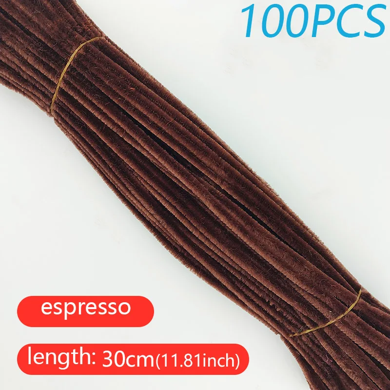 100PCS Vibrant DIY Twisted Wool Craft Sticks for Creative Art Projects