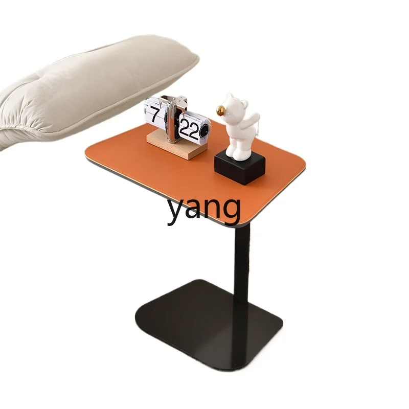 

CX Light Luxury Creative Sofa Stainless Steel Side Table Simple High-Grade Saddle Leather Tea Table