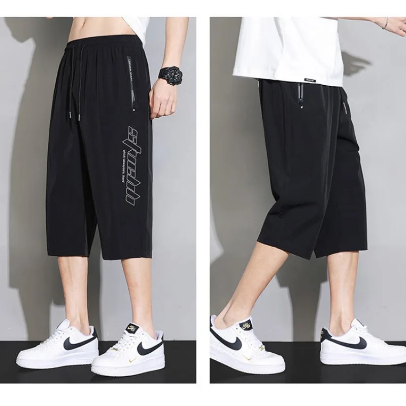 Shorts Seven Points Trousers Men Summer Thin Quick Drying Extravasation Middle Pants Motion Leisure  Harajuku Self Cultivation