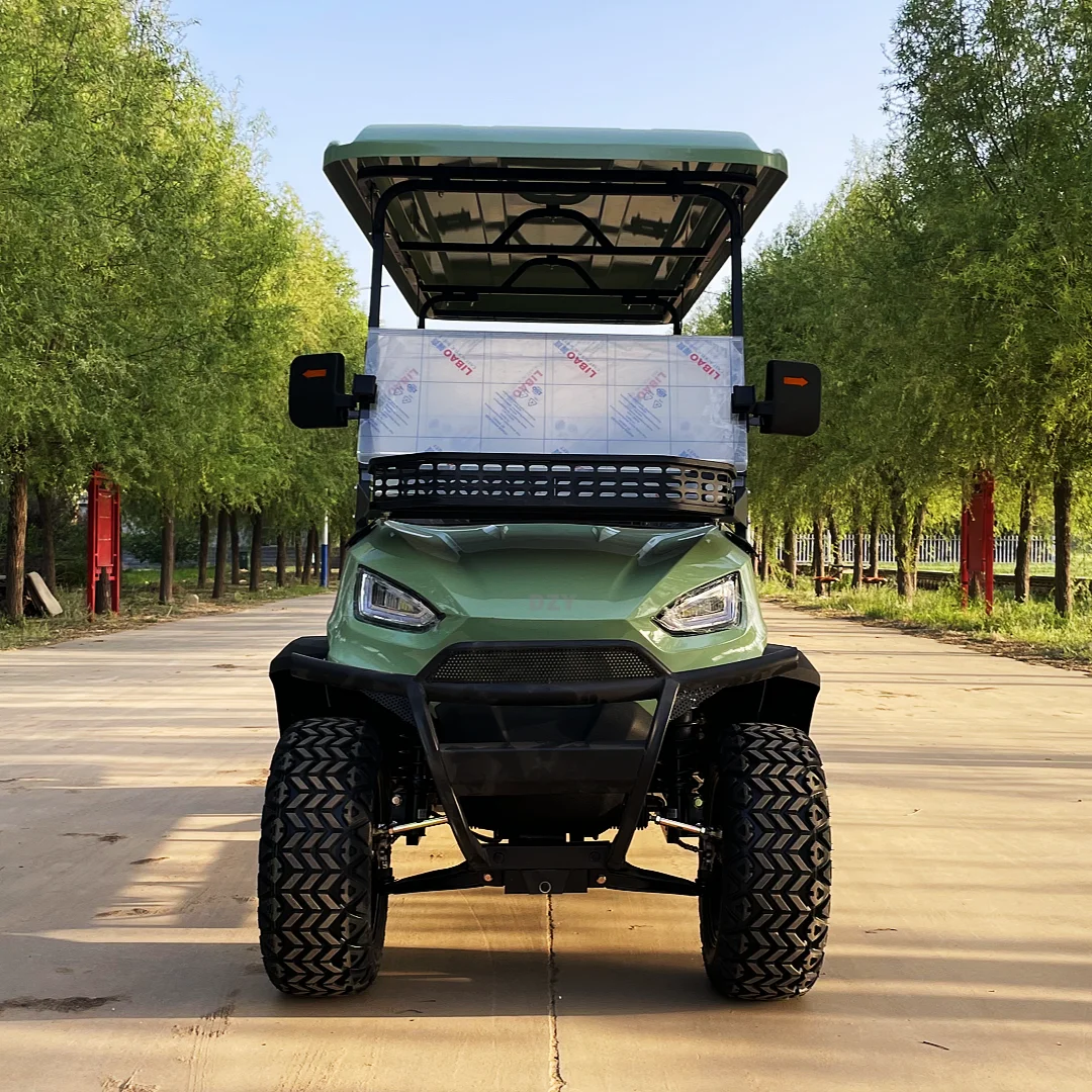 4+2 Seaters New Design Lead Battery Lithium Battery Electric Golf Cart Made in China New energy electric off-road vehicle