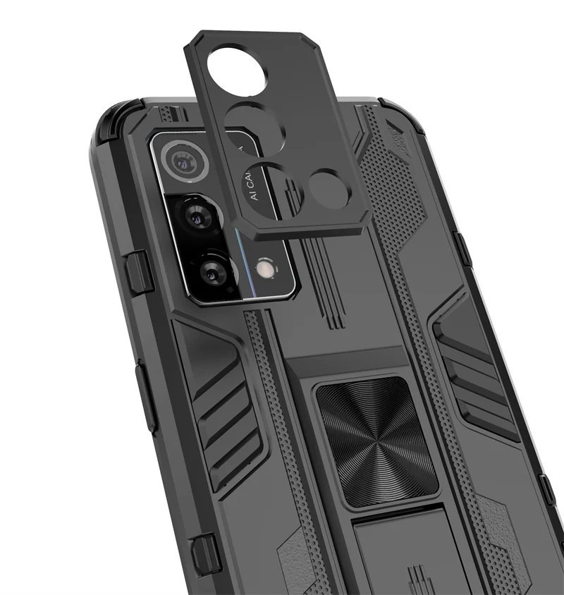 Shockproof Armor Magnetic Stand Phone Case with Back Cover