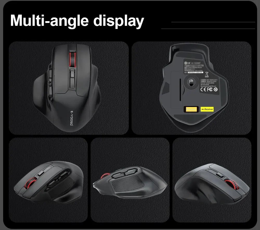 E-YOOSO X-31 USB 2.4G Wireless Gaming Große Maus Große Hände PAW3212 4800 DPI 5 Tasten für Gamer Mäuse Computer_voghion.com