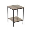 3-Piece Coffee and End Table Set, Rustic Brown 4