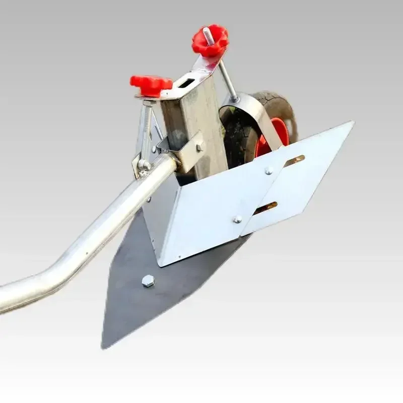Manual Soil Ploughing Machine, Agricultural Trencher Ridge Mill Micro Tiller Small Trenching Plow Household Cultivator