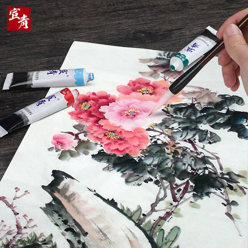 2pcs Chinese Painting Pigment Calligraphy Mineral Paint  Gouache Pigment Landscape Professional Art Supplies