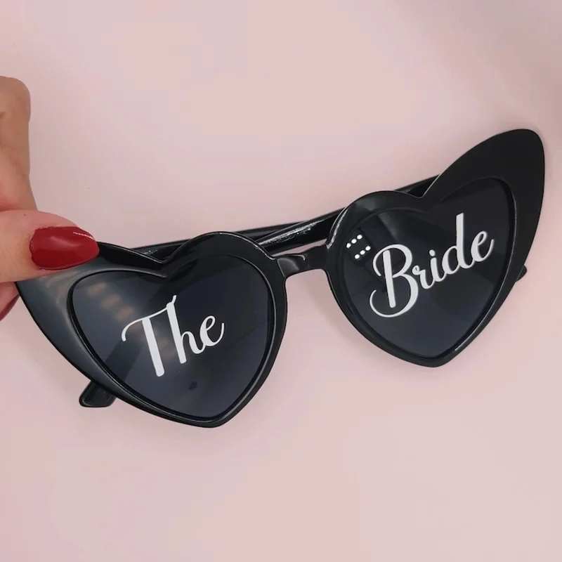 Wedding Sunglasses Personalised Love Heart Sunglasses White