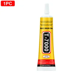Premium Black Adhesive with Fine Needle Applicator for Device Repair (15ML, 50ML, 110ML) (T7000 - 15Ml - 1Pc-)