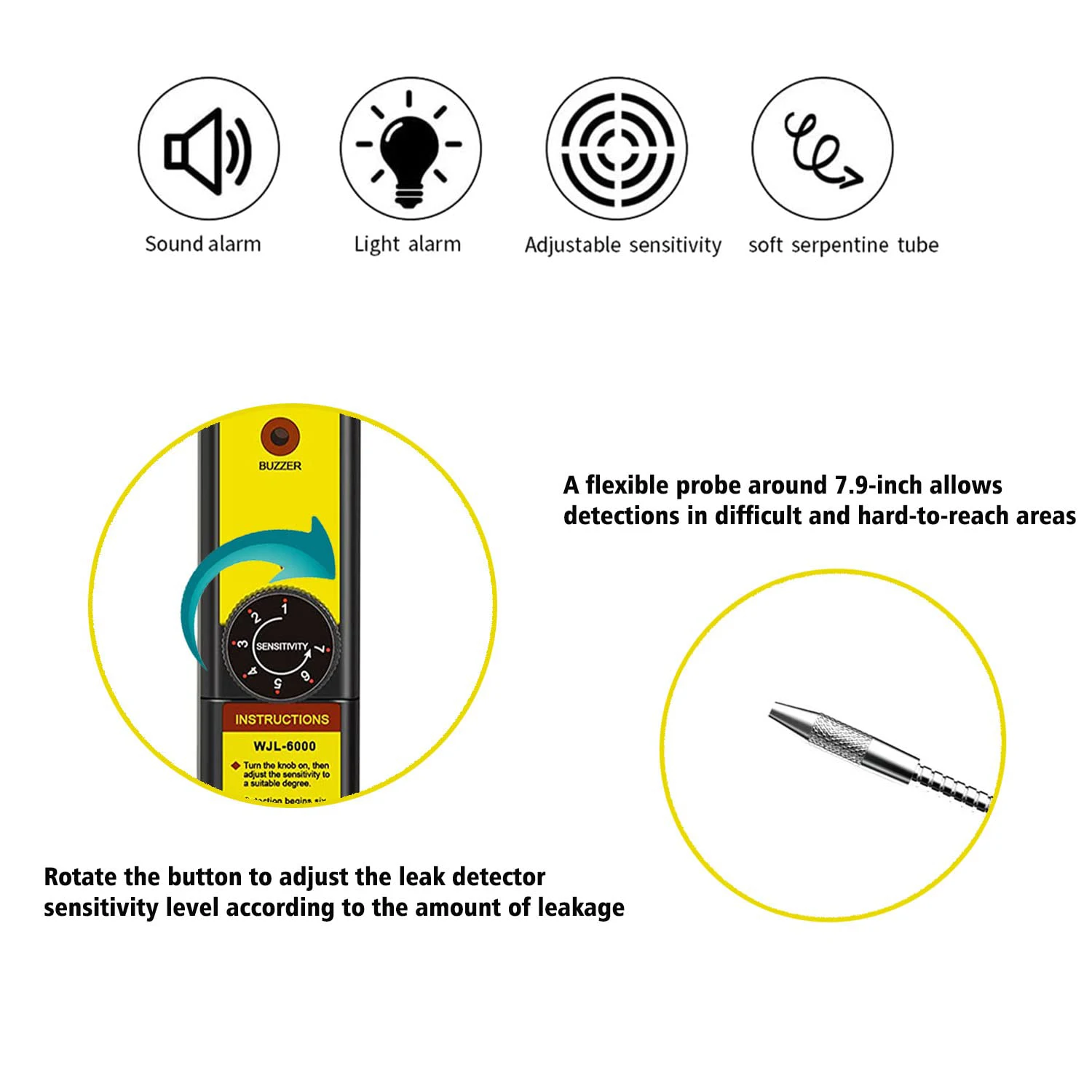 Refrigerant Freon Leak Detector Halogen Gas Air Monitor for HFCs CFCs CFCs Halogen R134a R410a R22a Air Condition HVAC