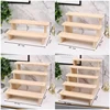 1pcs Solid Wood Display Stand Toy Blind Box Organizer Cosmetic Perfume Display Shelf Organization Storage Decoration Holder 4
