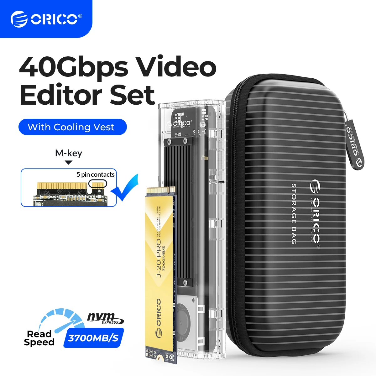 Orico Ssd Portatile 512Gb 1Tb 2Tb M2 Nvme Ssd Con Custodia Usb4 M.2 40Gbps Pssd Per Video Editor Desktop Pc Laptop