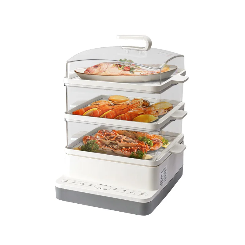18L Large-capacity Multi-functional Household Electric Steamer for Cooking Steamer Cooker All-in-one Three-layer Food