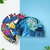 1PC  Fashion Swimming Cap Men/Women Flowers Printed Long Hair Sports Swim Pool Bathing Hat Elastic Nylon Turban Sports Accessory 4