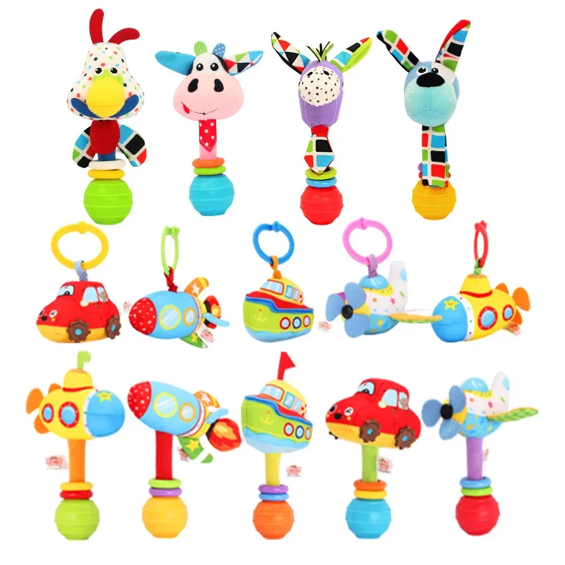 

Baby Toys 0 24 Months Newborn Baby Soothing Educational Toys Hand Rattle Bed Bell Grip Training Parent-child Interactive Toys