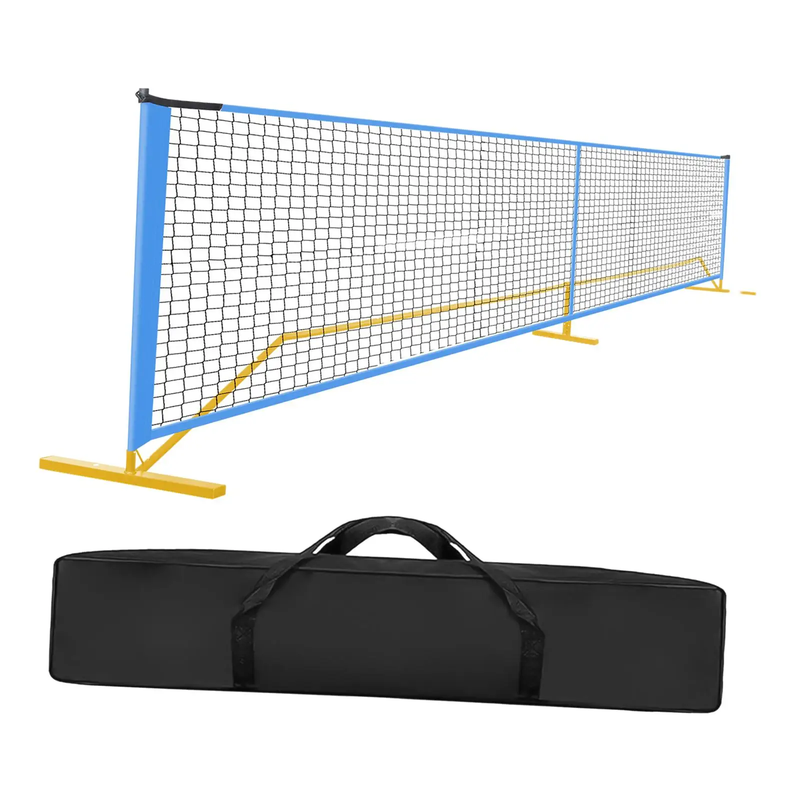 Portable Pickleball Net with Metal Frame Stand Easy Setup Badminton Net for