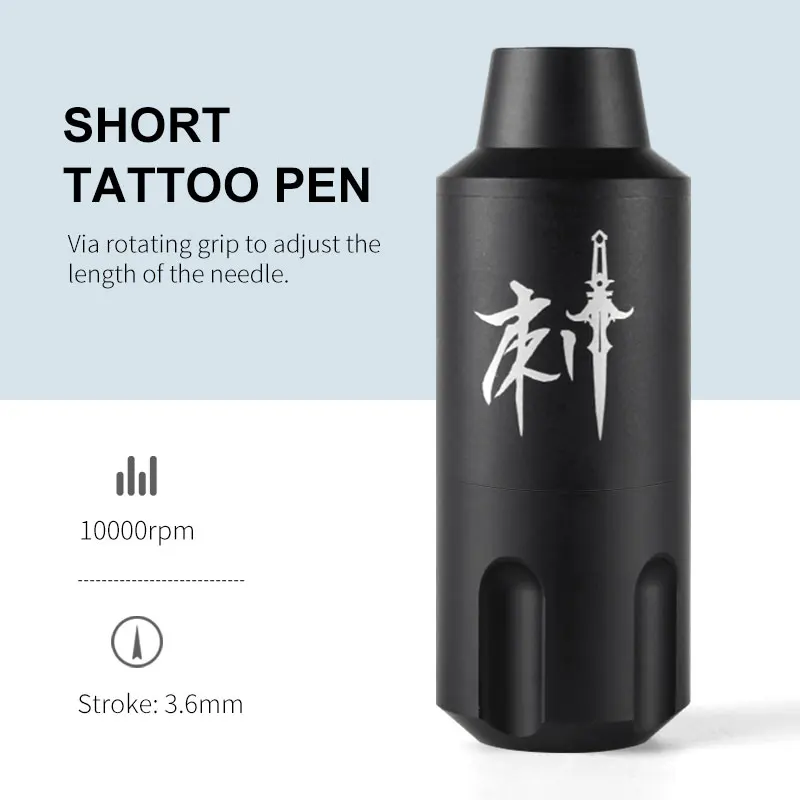 Tattoo Kit Rotary Tattoo Machine Set Wireless LCD Digital Power Supply Mini 1500MAH Battery RCA Connector Cord Permanent Makeup