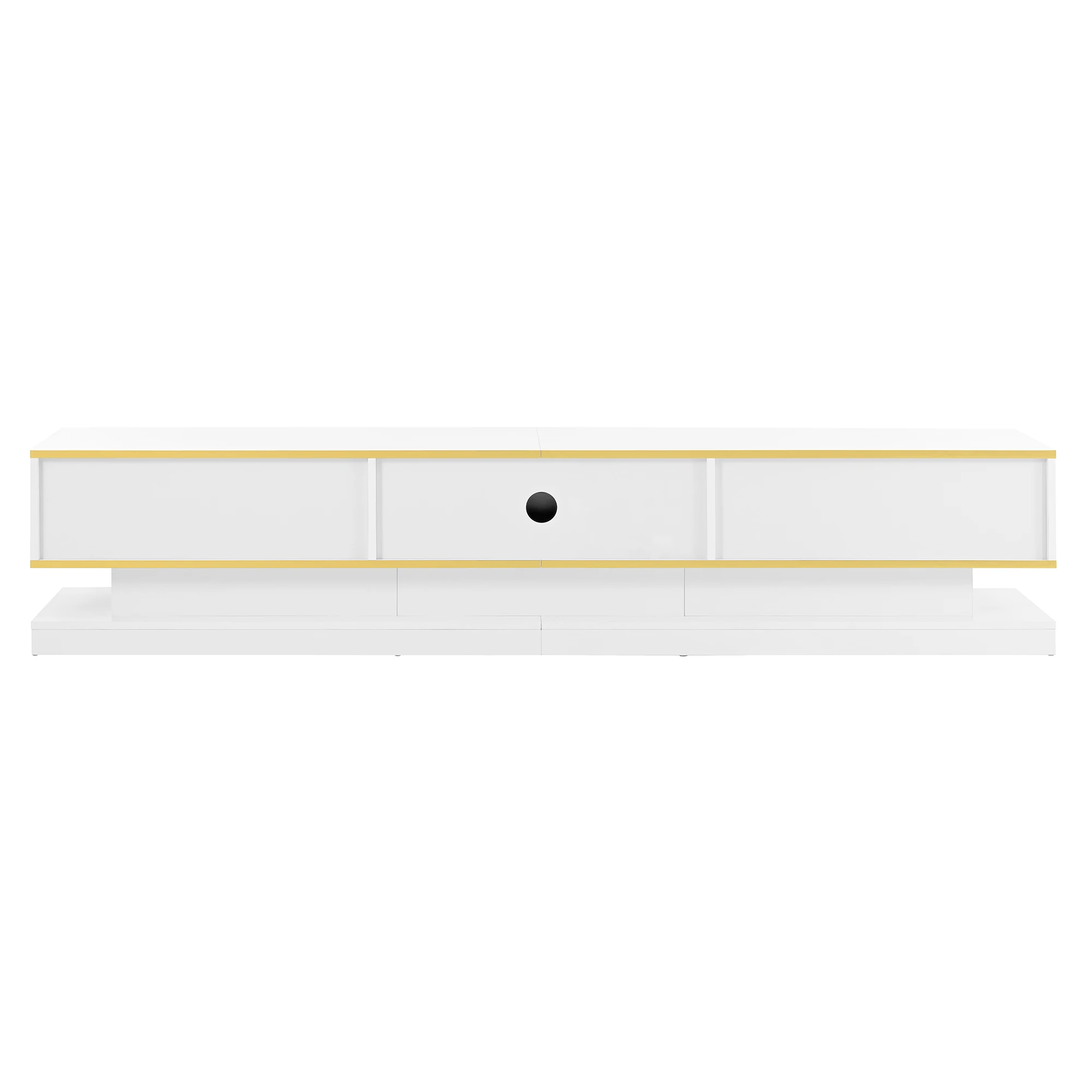 200*40*40cm TV-Schrank, Lowboard mit 3 Schubladen, Hochglanz-TV-Ständer, Wohnzimmerschrank mit viel Stauraum – Detail 23