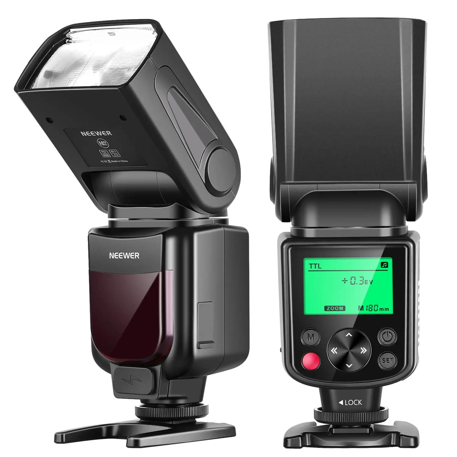 NEEWER NW670 TTL 스피드라이트 플래시 (캐논 DSLR 카메라 7D Mark II, 5D Mark II/III/IV, 700D, 650D, 600D, 550D, 500D, 100D, 80D 호환)