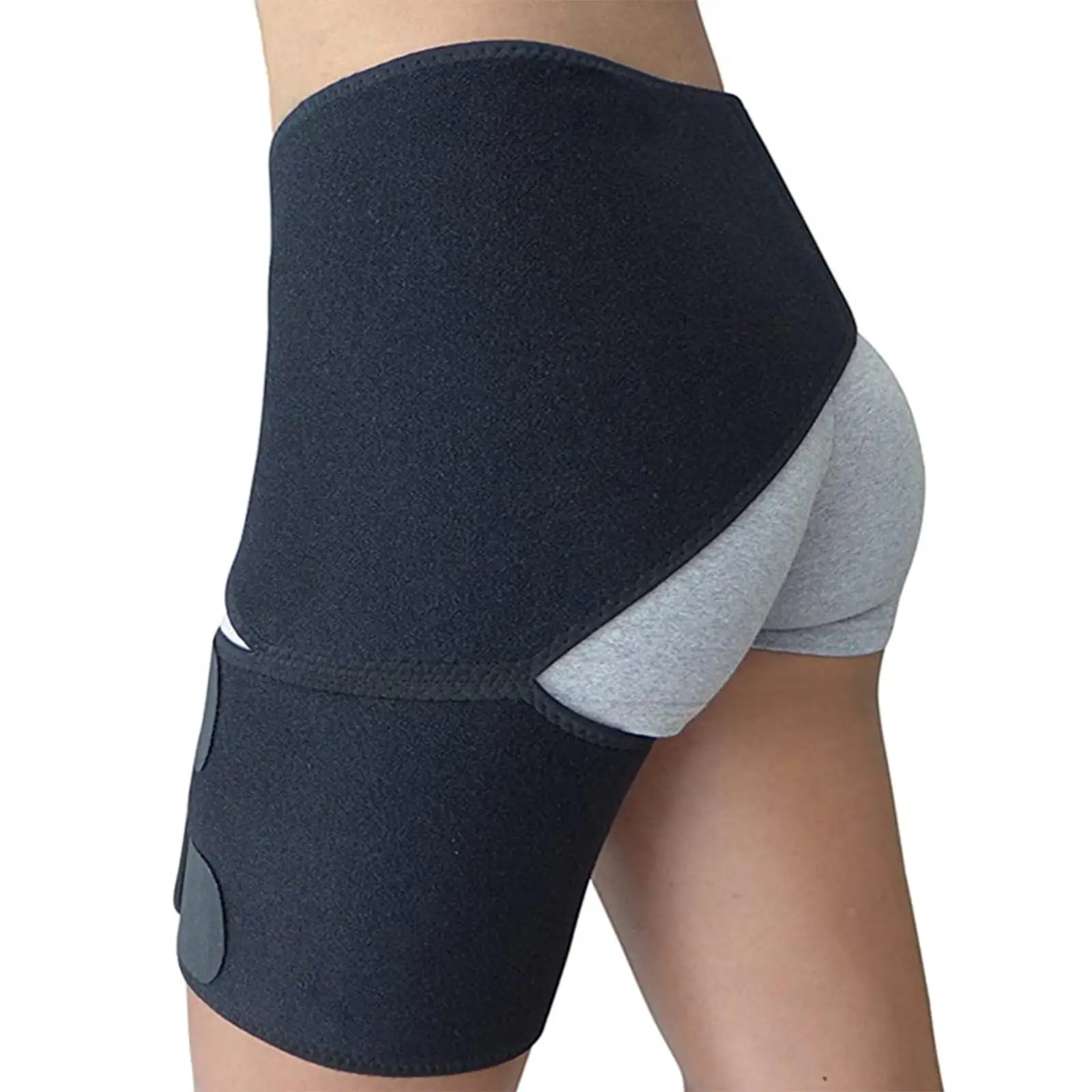Groin Hip Brace Coscia Supporto Compressione Cintura Avvolgente Sport Regolabile Proteggi Per Muscoli Hamstring Articolazioni Bodybuilding Donna Uomo