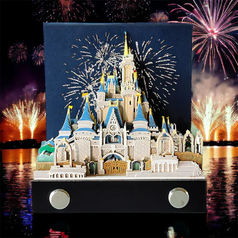 

E2 3D Calendar 2024 Notepad Block Castles 3d Art Calendar With Led Memo Pad Paper Notes Desk Decor Birthday Gift Paper Sculpture