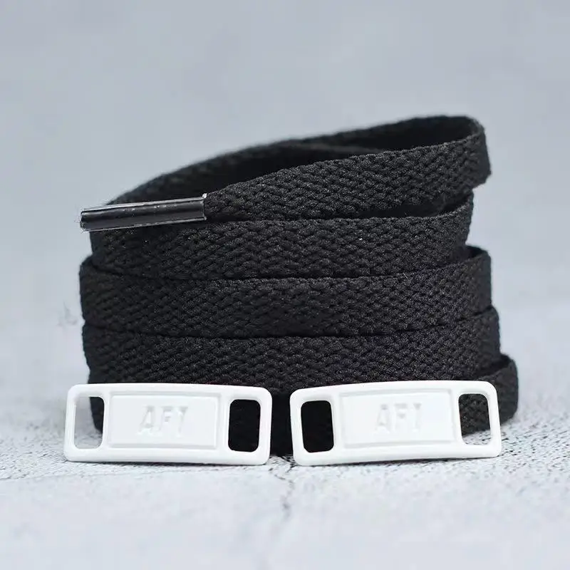4-Piece AF1 Shoelace & Decoration Set: Black & White Original Sneaker Accessories