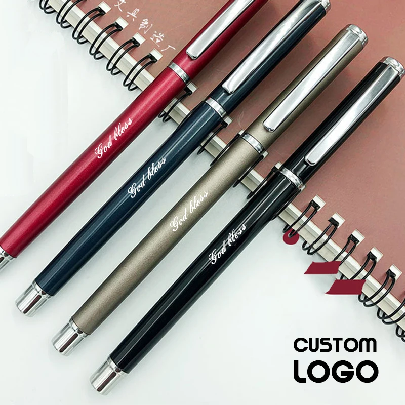 High End Metal Gel Pen Personalized Custom Logo Engraving Name Business Advertising Conference Signing Pen Gift School Supplies