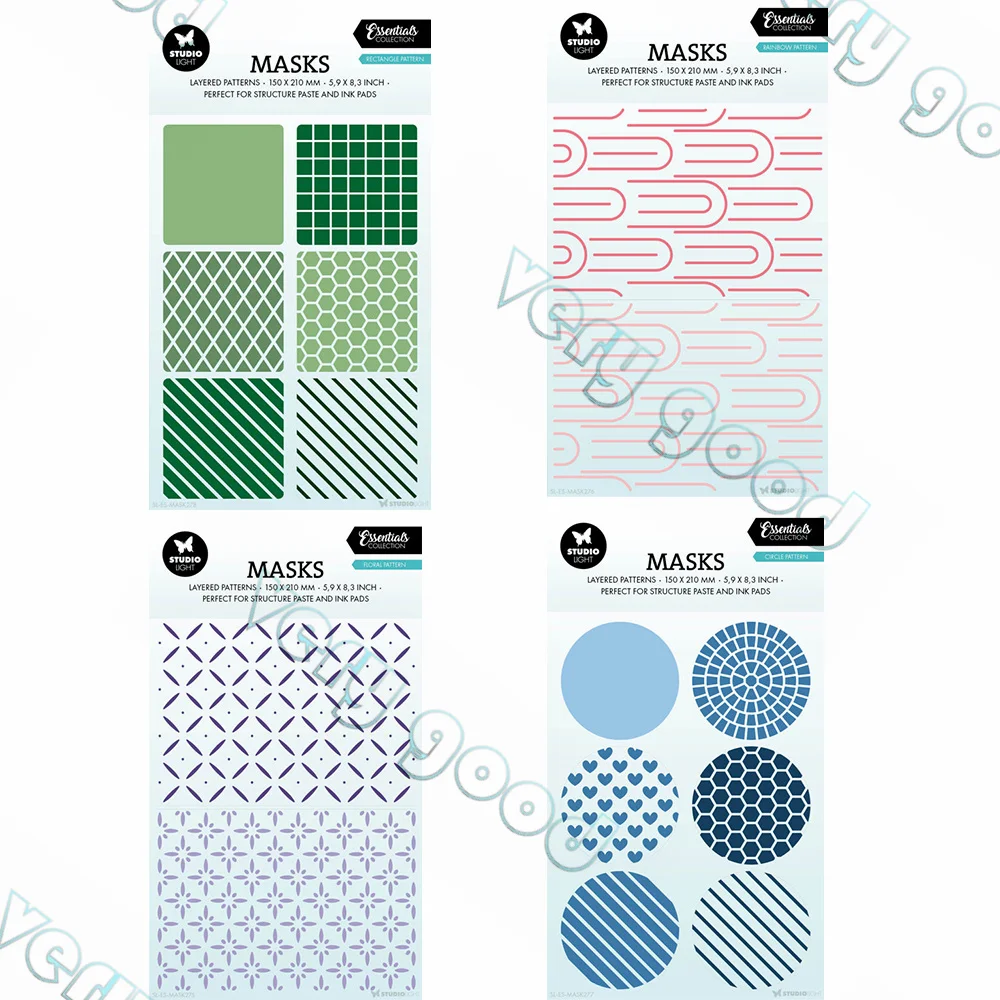 

Rainbow Floral Pattern DIY Layering Stencils Painting Scrapbook Coloring Embossing Album Decorative Template