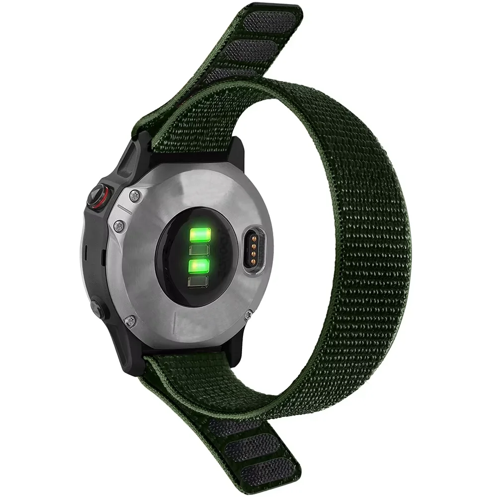 Durable Nylon Hook & Loop Strap for Garmin Smartwatch – Adjustable Wristband Bracelet