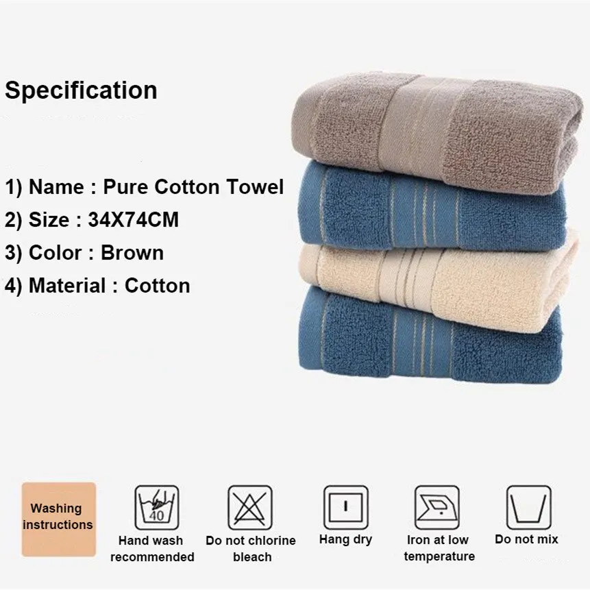 Hair Drying Towel YLW Pure Cotton Microfiber Quick Dry Water Absorption Bath Face Towel