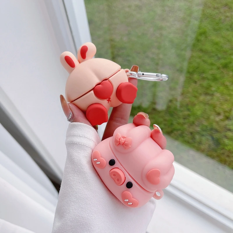 3D Cute Cartoon Animals Design Custodia Per Auricolari In Silicone Di Alta Qualità Per Samsung Galaxy Buds2 Pro/Buds2/Buds Pro/Buds Live